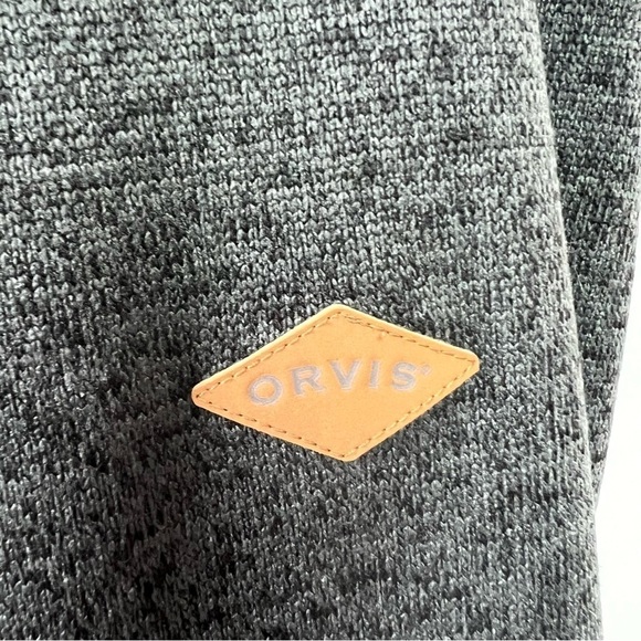 ORVIS Men’s 1/4 Zip Pullover Sherpa Lined Jacket/Sweater Sz XL Gray Pockets - Picture 9 of 12